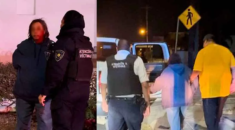 Policías de la SSPMQ auxilian a mujer reportada como no localizada 1 Policias de 1