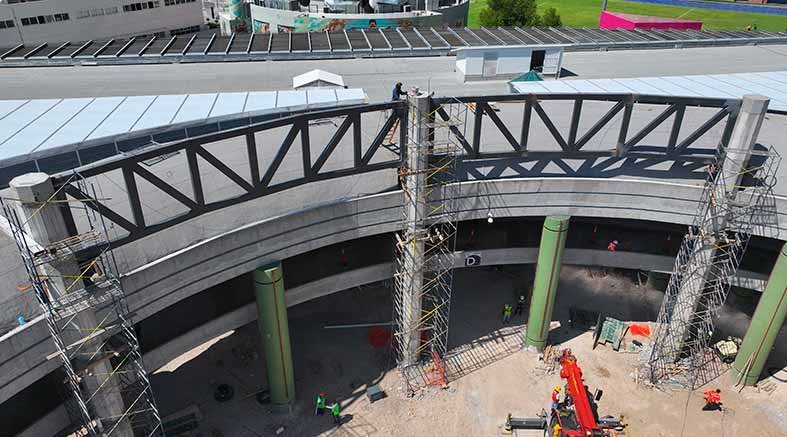 Avanza construcción de cubierta en el Gómez Morin 1 cubierta