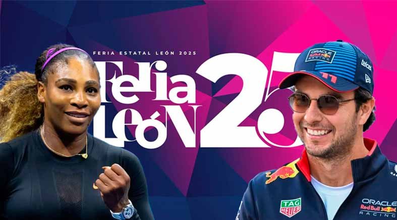 Checo Pérez y Serena Williams brillarán en la Feria de León 2025 1 León 2025