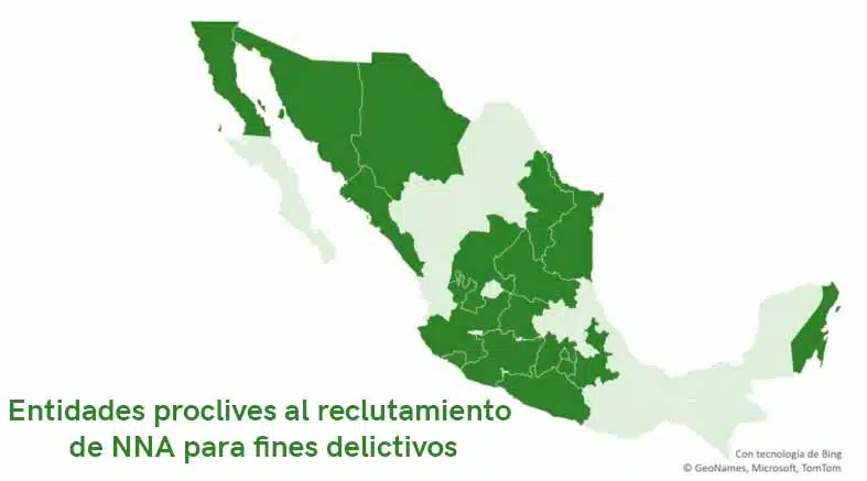 Niños de 50 municipios, bajo riesgo de reclutamiento 1 de 50