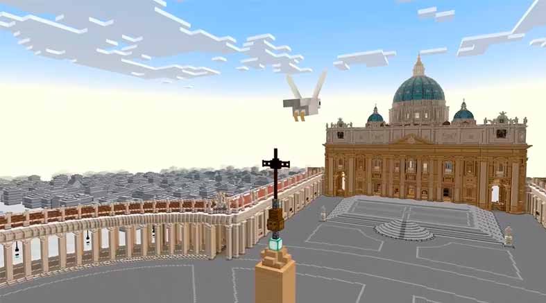 Réplica virtual de la Basílica de San Pedro llega a Minecraft 1 Réplica virtual