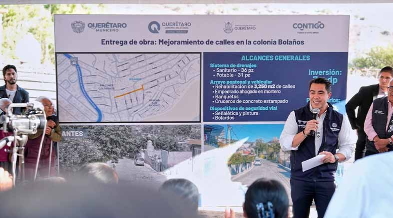 Entregan mejoramiento de calles en la colonia Bolaños 3 colonia Bolaños