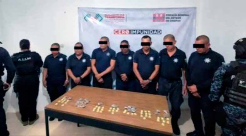 Detienen a 7 policías de Frontera Comalapa, Chiapas, por vender drogas 1 Detienen