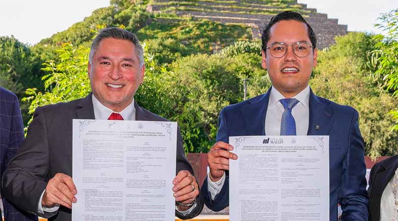 Chepe Guerrero y el alcalde de McAllen firman Memorándum 1 McAllen