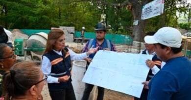Titular de la CEI, Sonia Carrillo, supervisa puente en Jalpan de Serra Titular