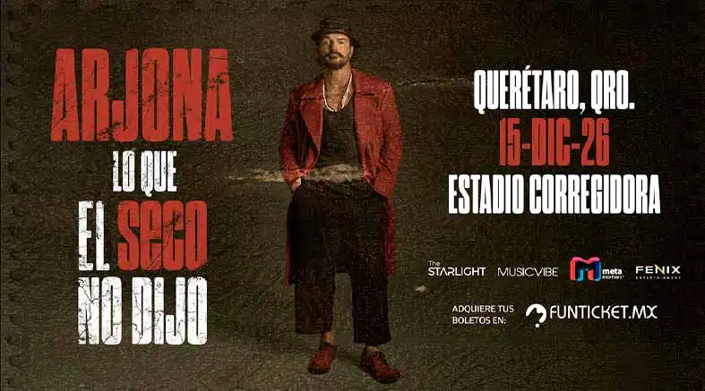 Ricardo Arjona llega a Querétaro con su gira “Lo que el Seco no dijo” 1 Ricardo Arjona