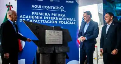 Colocan primera piedra de la Academia Internacional de Capacitación Policial Academia